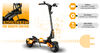 Teverun, Blade GT II+, Trottinette Électrique (60 Volts) (35Ah) (2x1500 Watts) (2x2400 Watts/Peak) (4900 Watts/Peak Total)