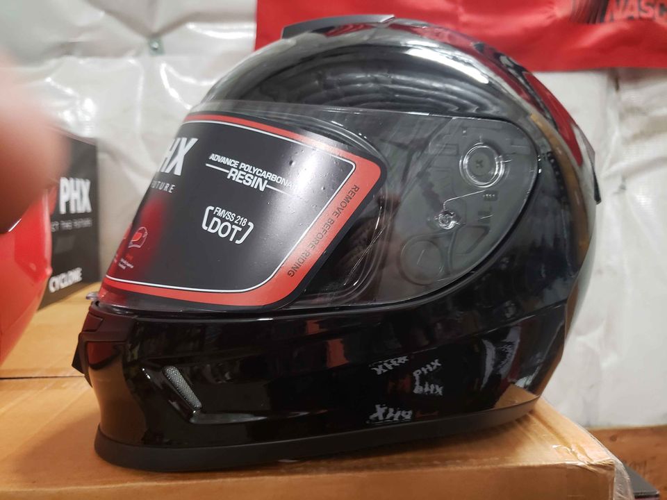 cyclone motorcycle helmet PHX Cyclone Helmet (Pure, Gloss Black) (Children) — Turbokids.ca