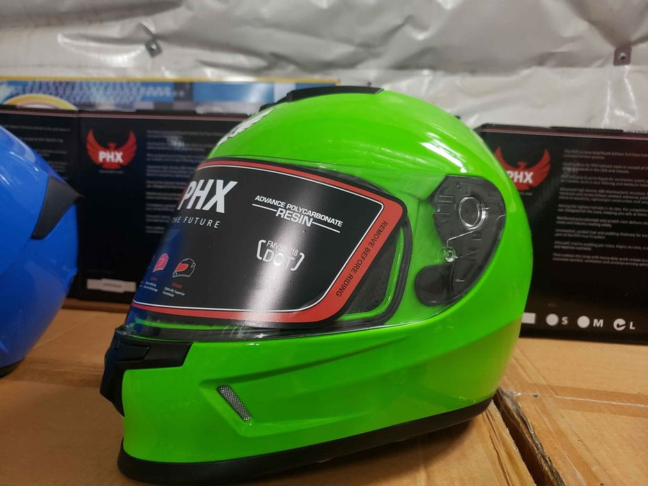 PHX Cyclone Helmet (Pure, Gloss Green) (Children)