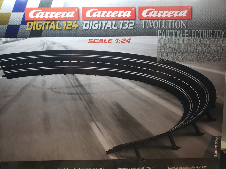 Carrera Digital 124/132/Evolution Raised Turn 4/15° (12) 
