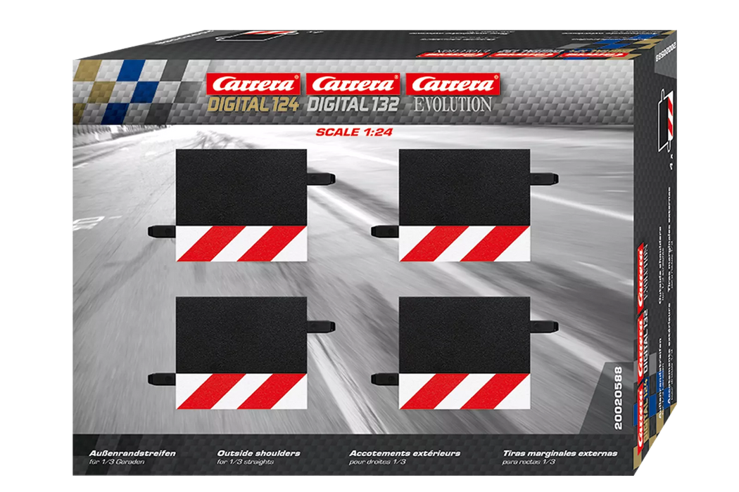 Carrera Digital 124/132/Evolution, Bordures Pour Lignes Droites 1/3 (4)