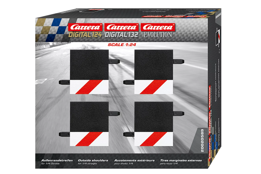 Carrera Digital 124/132/Evolution, Bordures Pour Lignes Droites 1/4 (4)