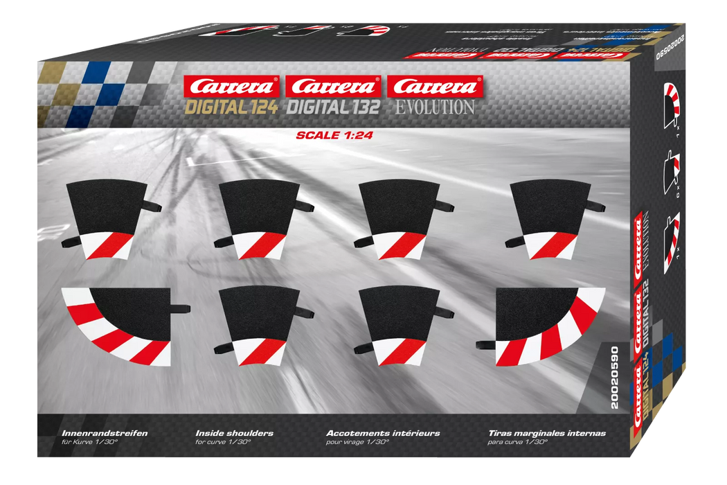 Carrera Digital 124/132/Evolution, Inner Borders for Turns 1/30° (6) 