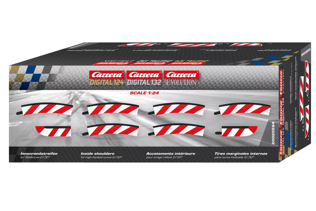Carrera Digital 124/132/Evolution, Bordures Intérieures Virages 2/30 Carrera Digital 124/132/Evolution, Bordures Intérieures Virages 2/30