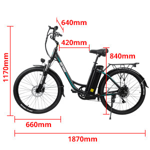 Go Trax, EBE6, Low Frame All-Terrain Electric Bike (48 Volts) (350 Watts) 