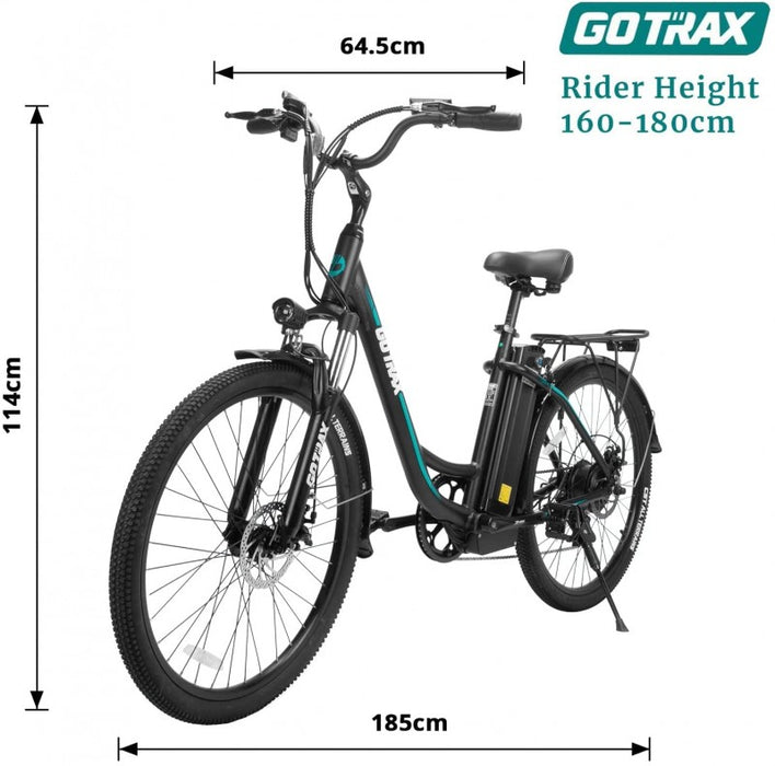 Go Trax, EBE6, Vélo Électrique Tout Terrain Cadre Bas (48 Volts) (350 Watts)