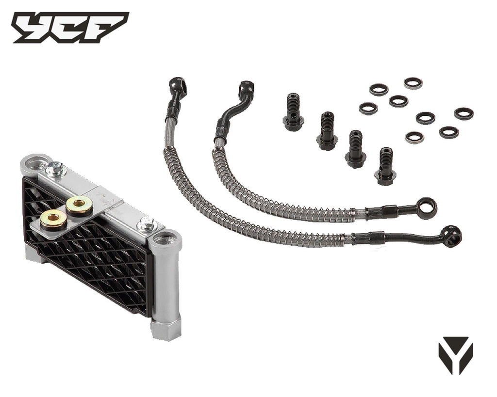 YCF Kit Complet Radiateur Huile Moteur ( Motocross à essence 4 temps 110cc - 190cc)
