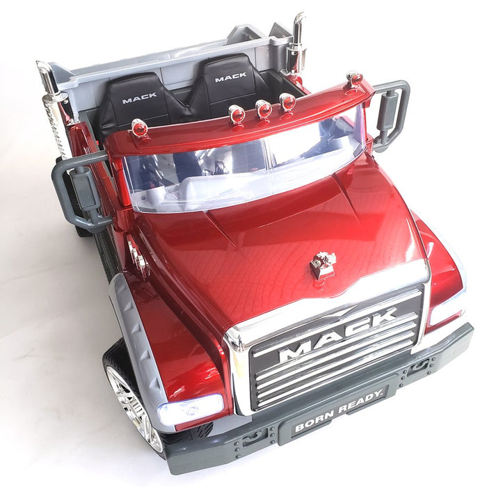 Camion Mack Granite électrique pour enfant 12 Volts avec télécomman
