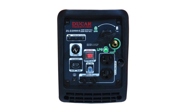 DUCAR, Génératrice Silencieuse 2000W, DLG200IS (Dual Fuel: Propane et Essence)